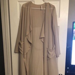 Nude Sheer Trench Coat